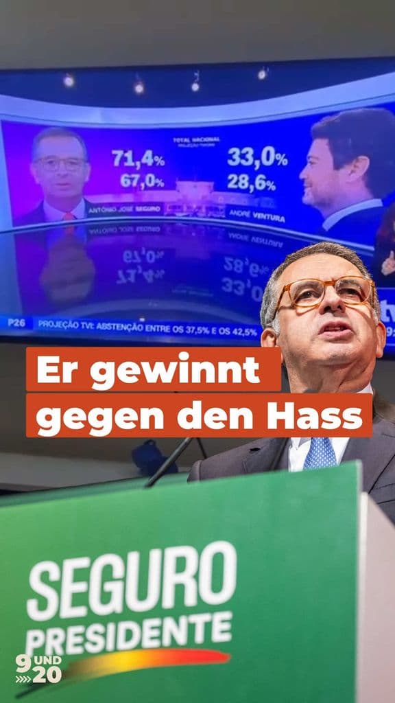In Portugal gewinnt ein Sozialist klar gegen Rechts und kaum jemand redet drüber. Dabei können und müssen wir von genau diesen Erfolgen lernen. Schließlich zeigt Seguros Sieg bei der Präsidentschaftswahlwahl in Portugal: Der Kampf gegen den rechtsnationalistischen Vormarsch in Europa ist nicht verloren. 🇵🇹🙌🏼