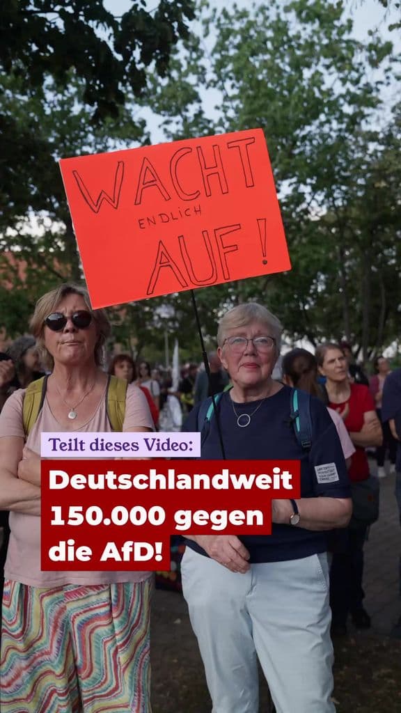 Gänsehaut pur! 150.000 Menschen waren heute in ganz Deutschland auf den Straßen. So sieht klare Kante gegen die AfD und gegen den Kürzungswahn der Bundesregierung aus. Gemeinsam stehen wir für einen politischen Kurswechsel, für soziale und gerechte Politik und für Klimaschutz!